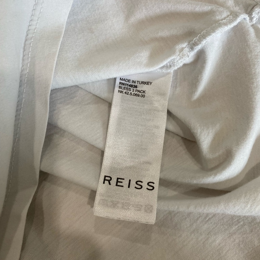REISS 100% cotton white tee in good condition - Picture 4 of 5